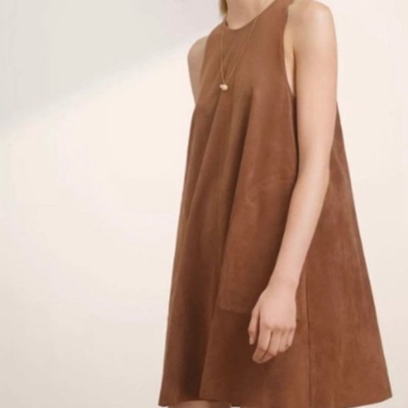 Aritzia Wilfred Trompette Faux Suede Mini Dress - Picture 2 of 3